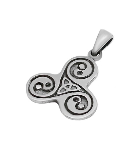 Yin yang triskelion pendant