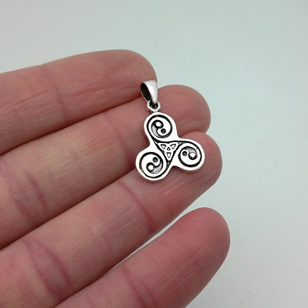 Yin yang triskelion pendant