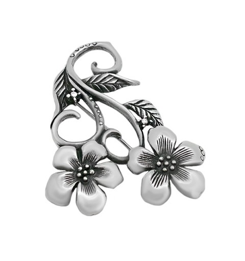 Broche flores de plata