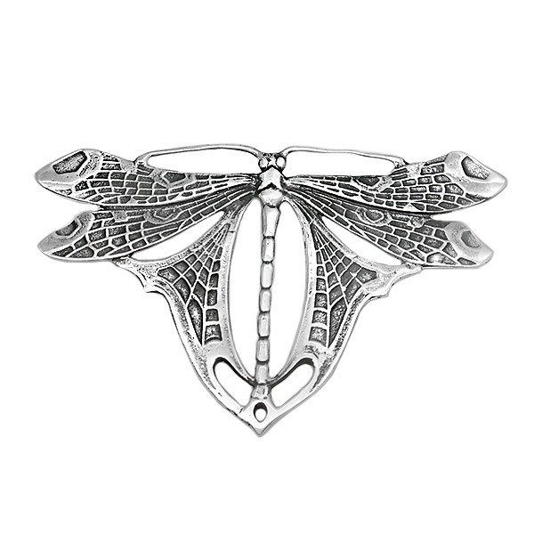 Silver dragonfly brooch