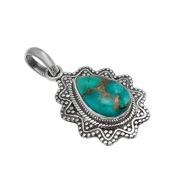 Colgante lágrima turquesa