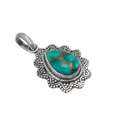 Colgante lágrima turquesa