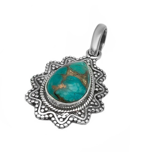 Colgante lágrima turquesa