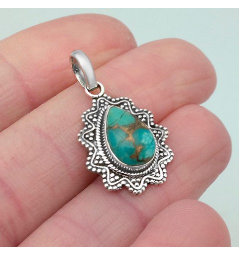 Colgante lágrima turquesa