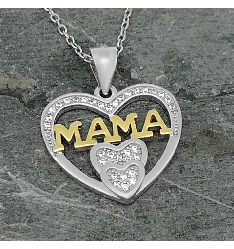 Gold plated mom pendant