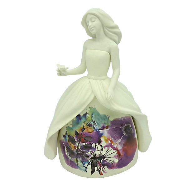 Bombonera floral blanca