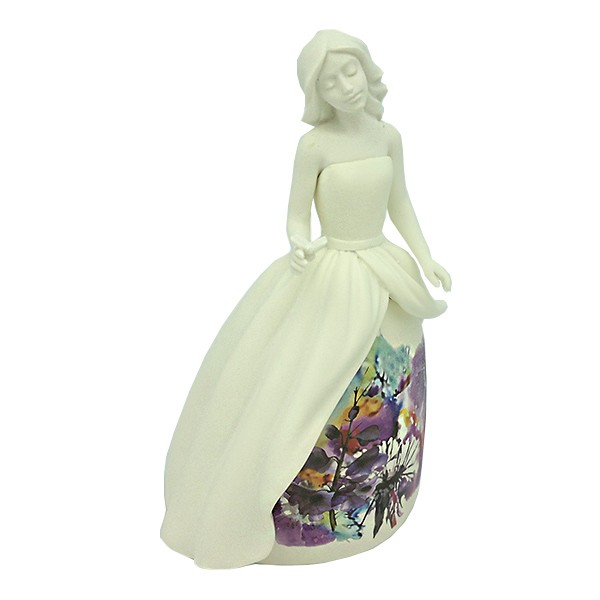 Bombonera floral blanca