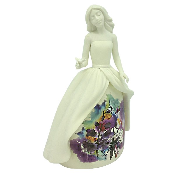 Bombonera floral blanca