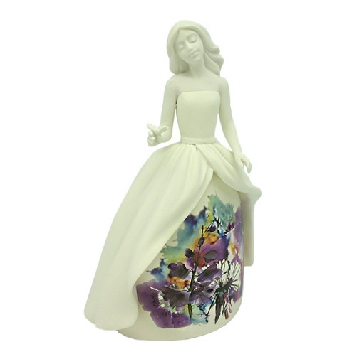 Bombonera floral blanca