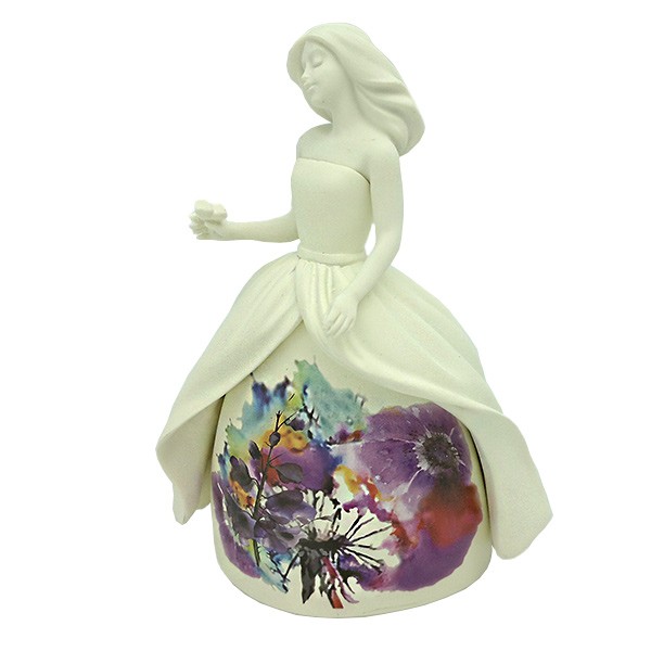 Bombonera floral blanca