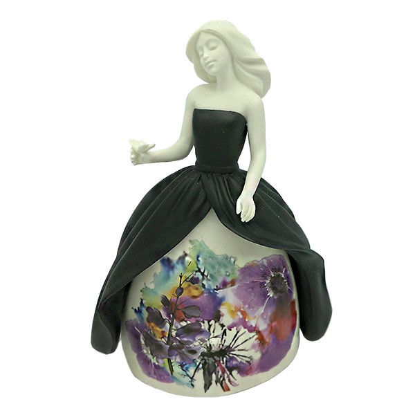 Bombonera floral negra