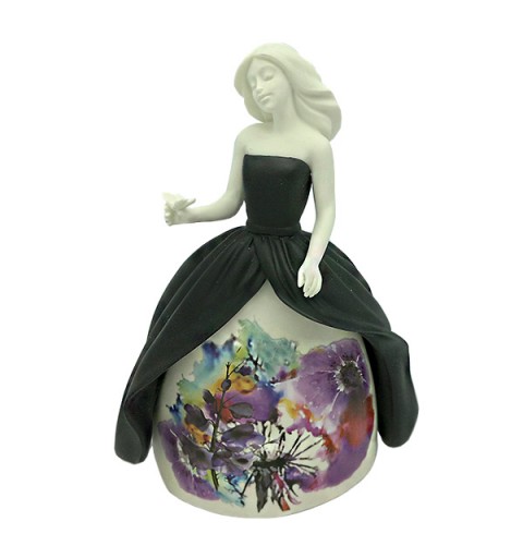 Bombonera floral negra