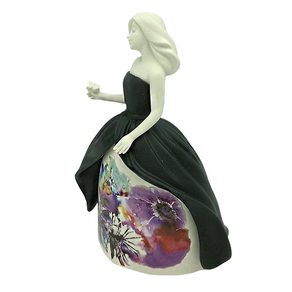 Bombonera floral negra