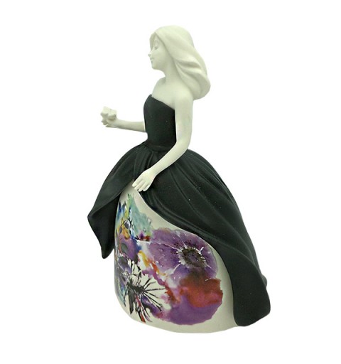 Bombonera floral negra