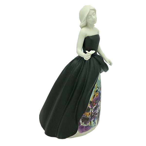 Bombonera floral negra