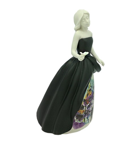 Bombonera floral negra