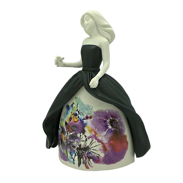 Bombonera floral negra