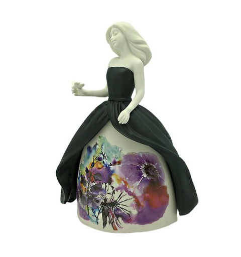 Bombonera floral negra