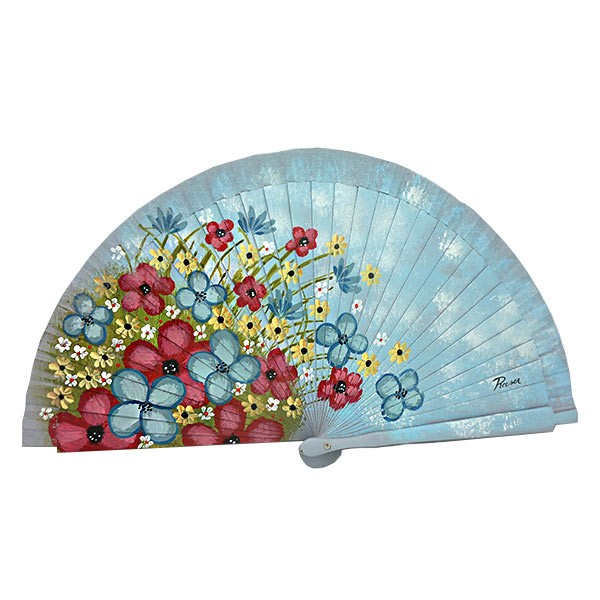 Abanico con flores