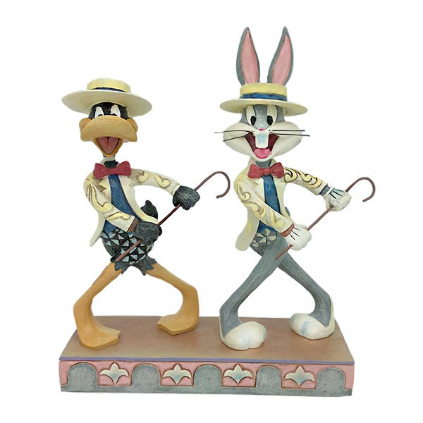 Figura Pato Lucas y Bugs Bunny bailando un charlestone