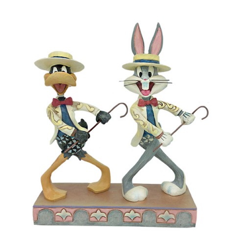 Figura Pato Lucas y Bugs Bunny bailando un charlestone