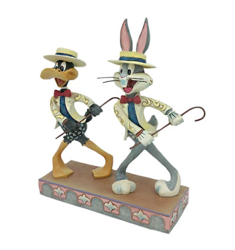 Figura Pato Lucas y Bugs Bunny bailando un charlestone