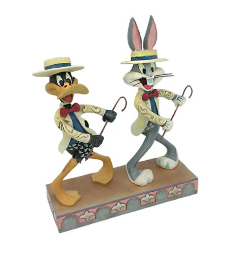 Figura Pato Lucas y Bugs Bunny bailando un charlestone