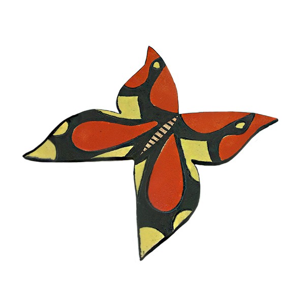 Mariposa de cerámica Fuego Solar