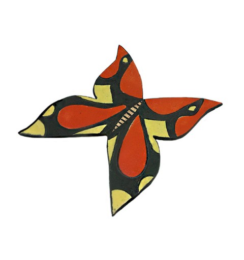 Mariposa de cerámica Fuego Solar