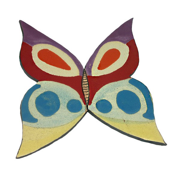 Mariposa grande de cerámica, para colgar en la pared.
