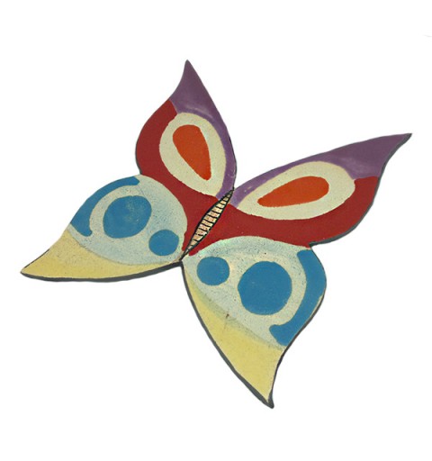 Mariposa grande de cerámica, para colgar en la pared.