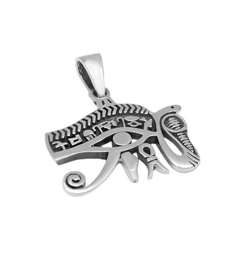 Colgante ojo de Horus con serpiente sagrada