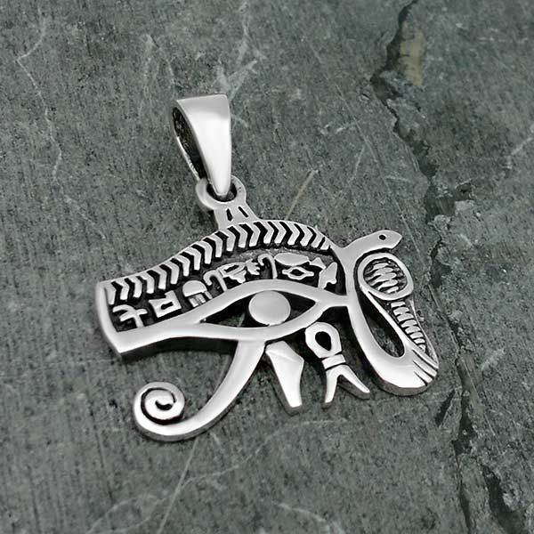 Colgante ojo de Horus con serpiente sagrada