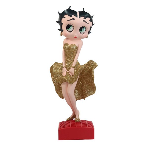 Betty Boop Marilyn pose, gold dress.