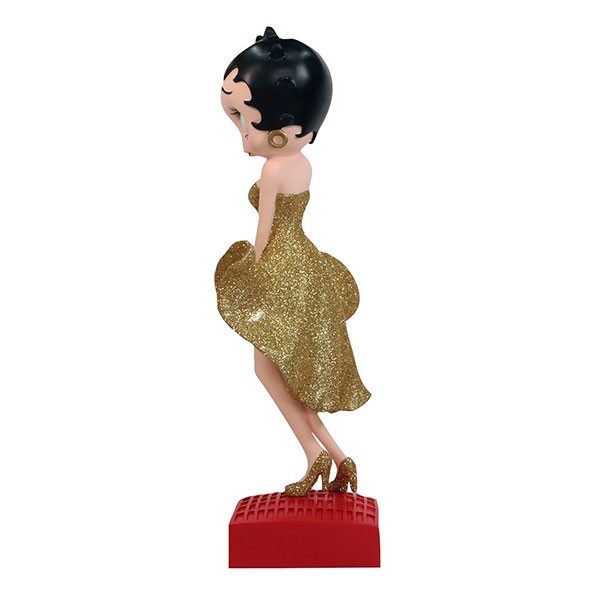 Betty Boop Marilyn pose, gold dress.