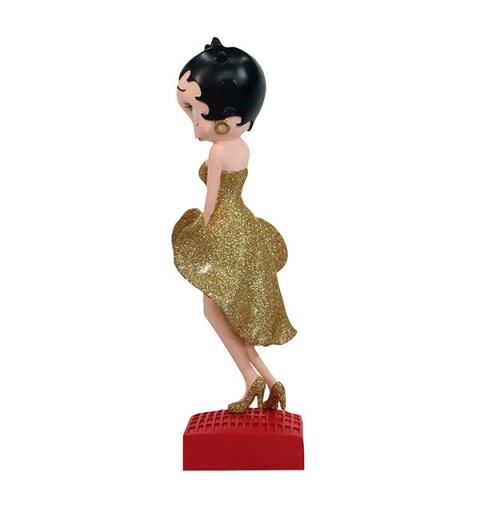 Betty Boop Marilyn pose, gold dress.