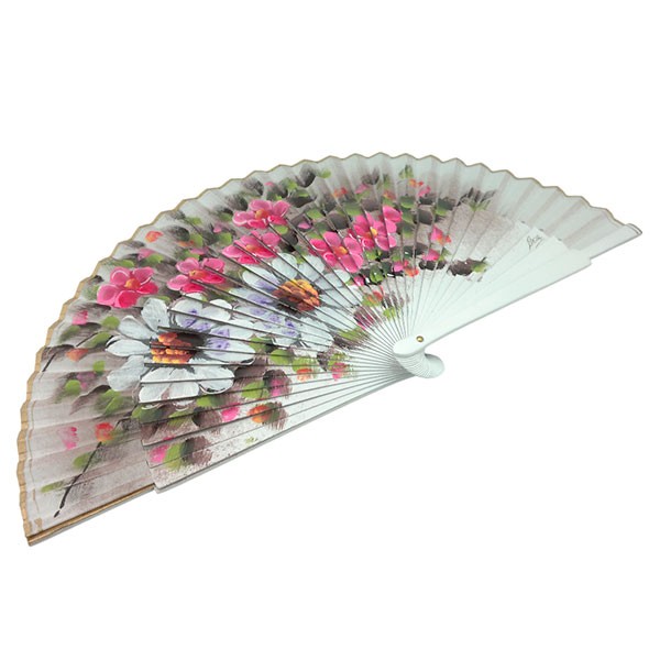 Abanico artesanal floral