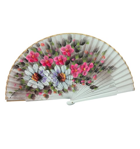 Abanico artesanal floral