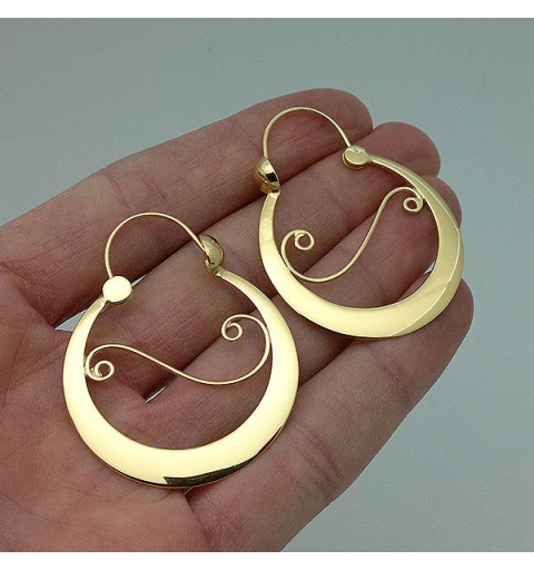 Pendientes Aros da Fonsagrada en plata dorada