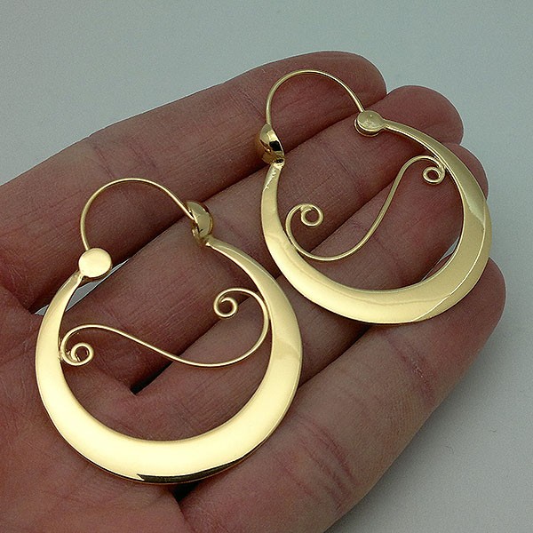 Aros da Fonsagrada earrings in gold-plated silver