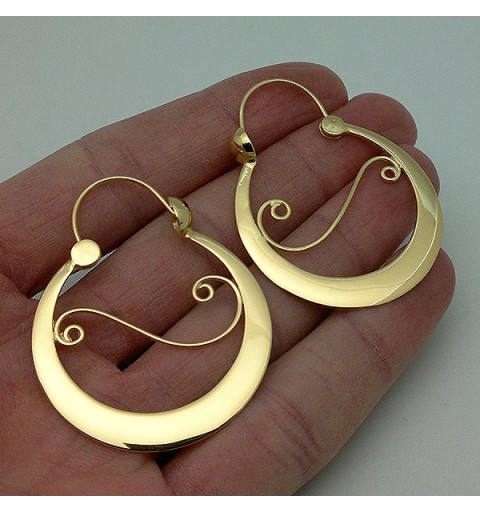 Aros da Fonsagrada earrings in gold-plated silver