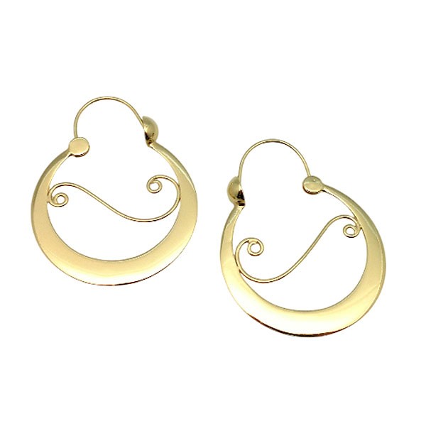 Aros da Fonsagrada earrings in gold-plated silver