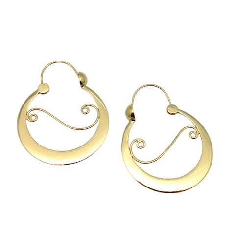 Aros da Fonsagrada earrings in gold-plated silver
