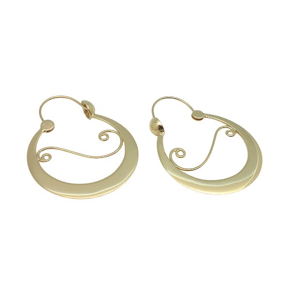 Aros da Fonsagrada earrings in gold-plated silver