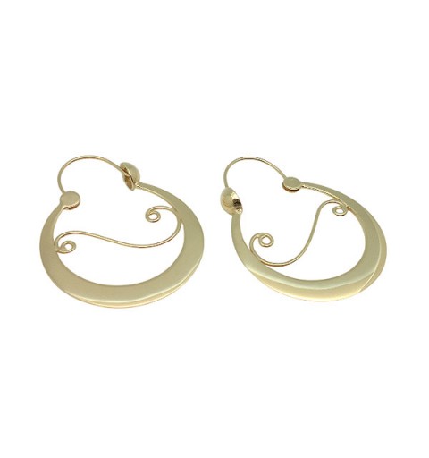 Pendientes Aros da Fonsagrada en plata dorada