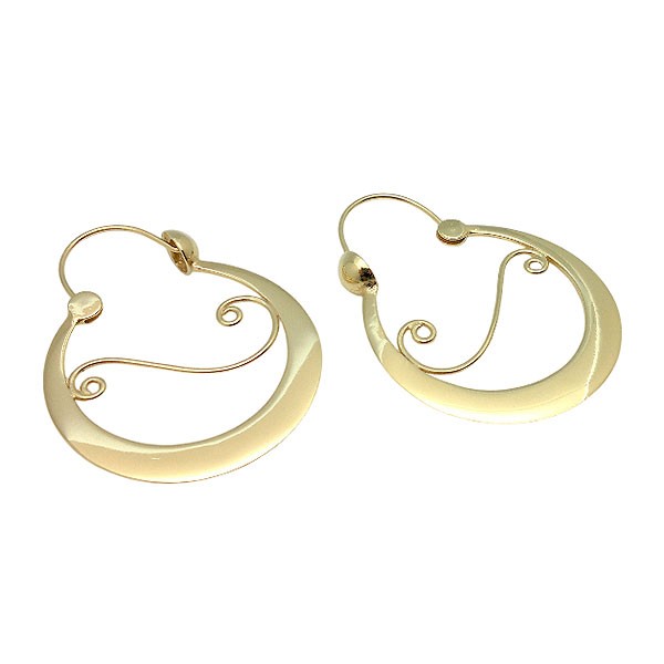 Pendientes Aros da Fonsagrada en plata dorada