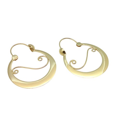 Pendientes Aros da Fonsagrada en plata dorada
