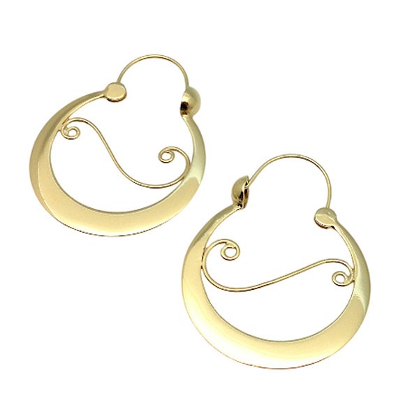 Aros da Fonsagrada earrings in gold-plated silver