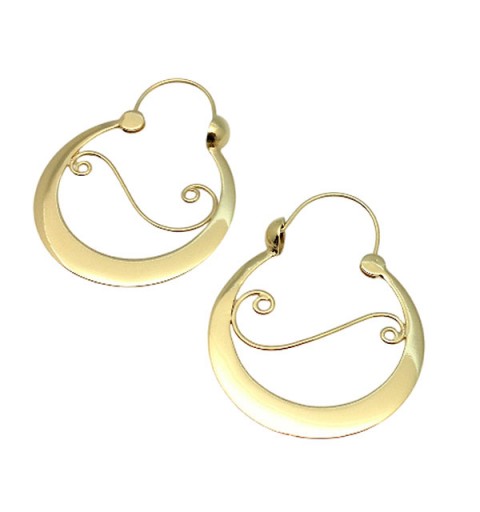 Aros da Fonsagrada earrings in gold-plated silver