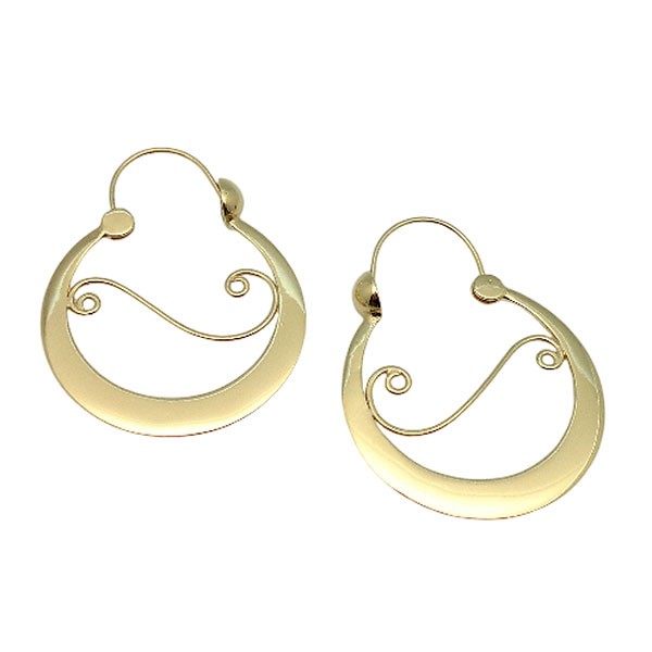 Aros da Fonsagrada earrings in gold-plated silver